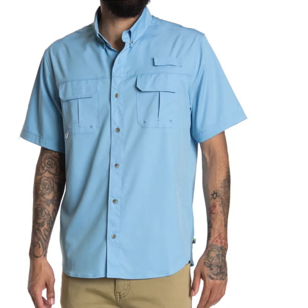 UB Tech Men’s Fishing Shirt in Blue Sz L